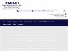 Tablet Screenshot of damatoconstruction.com
